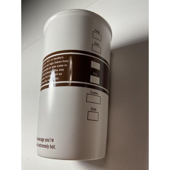 Nice 2008 Large Brown Retro Coffee Cup STARBUCKS Coffee Mug MINTY - Picture 3 of 7